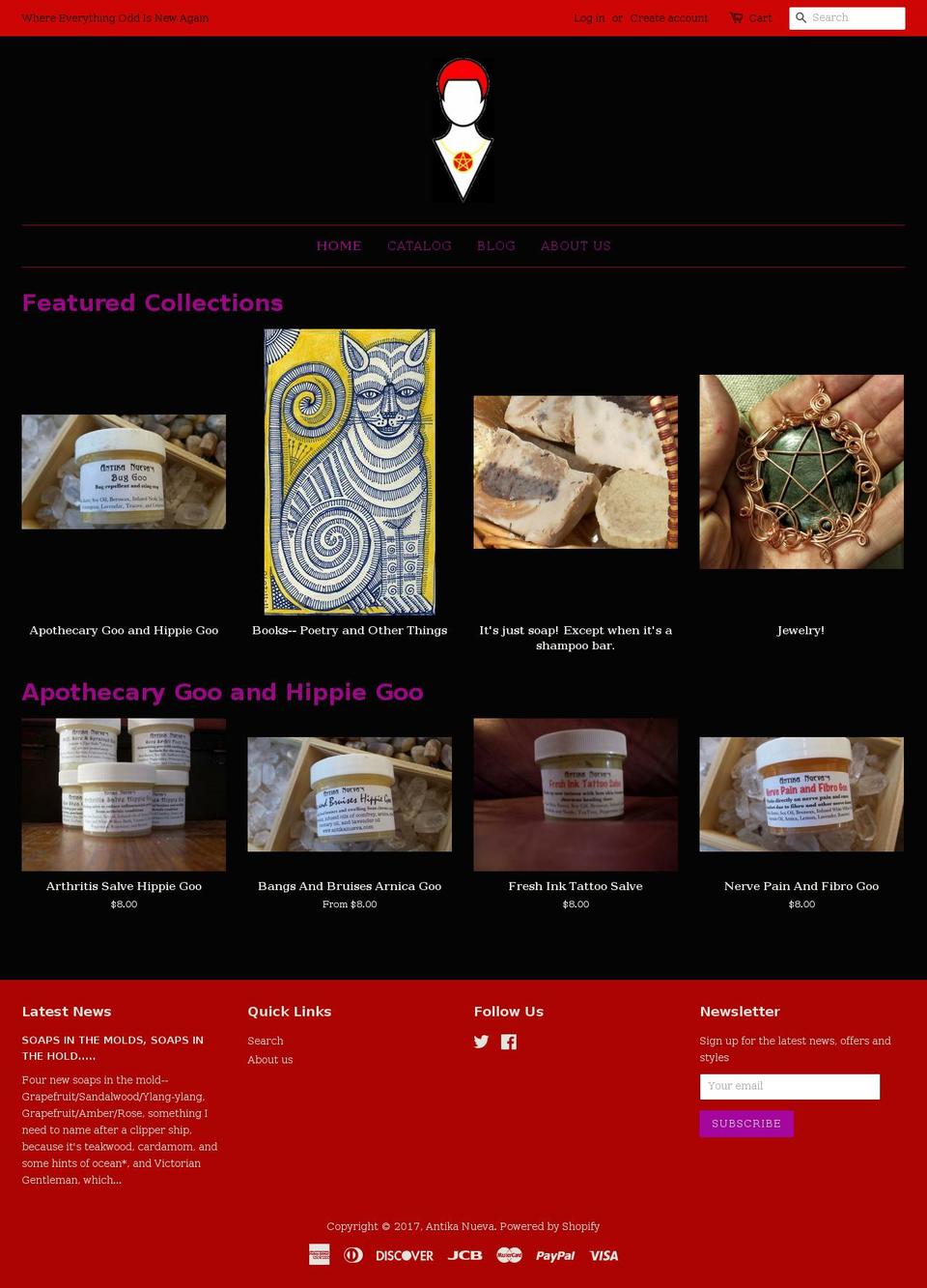 antikanueva.com shopify website screenshot