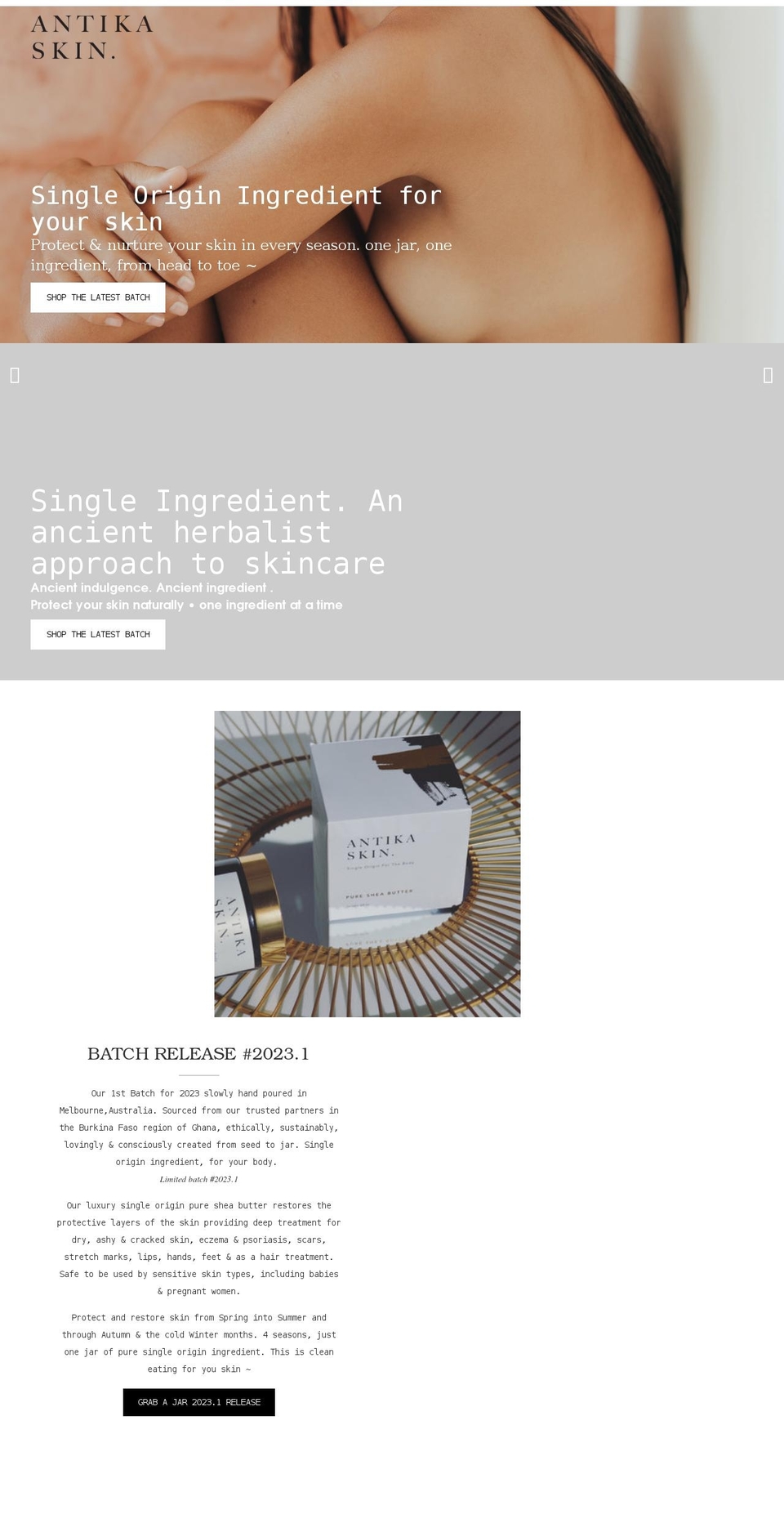 antikaskin.com shopify website screenshot