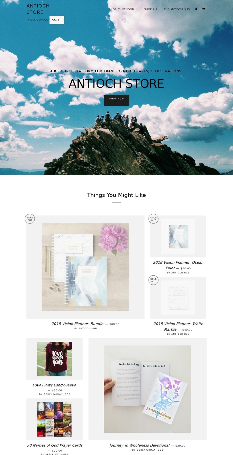 antiochhubstore.net shopify website screenshot