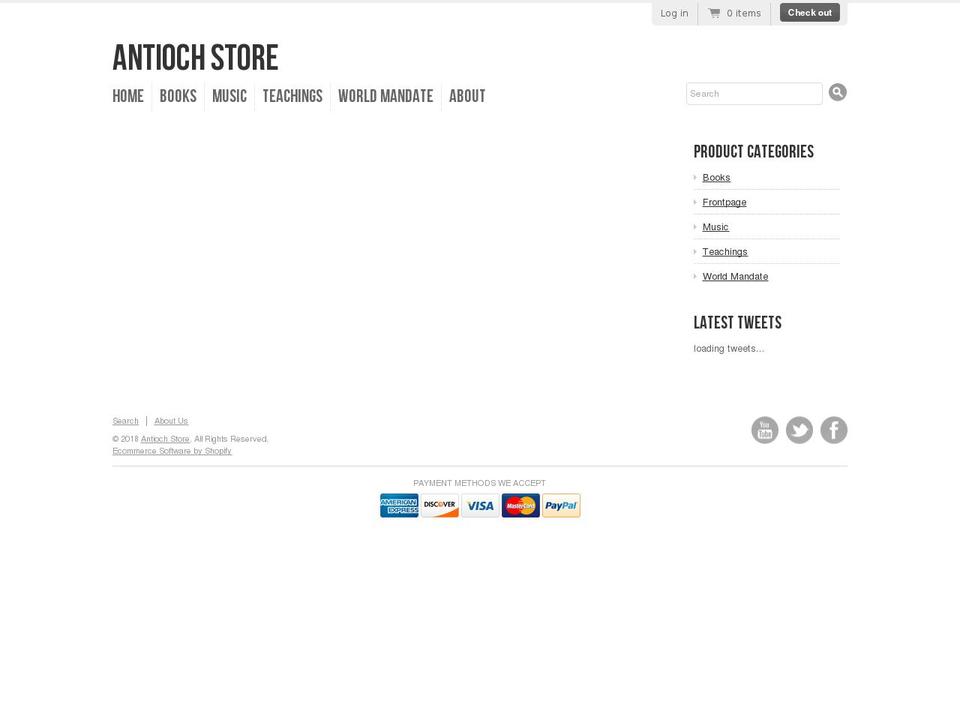 antiochstore.com shopify website screenshot