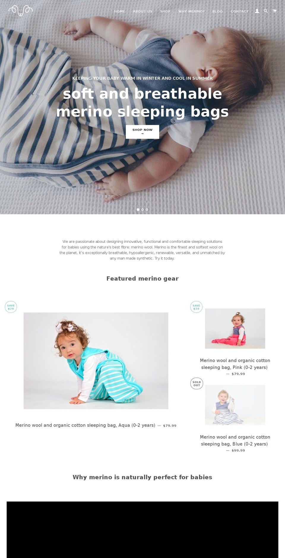 antipodesmerino.com — Shopify storefront screenshot