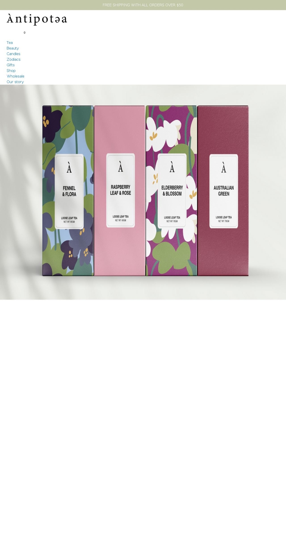 antipotea.com shopify website screenshot