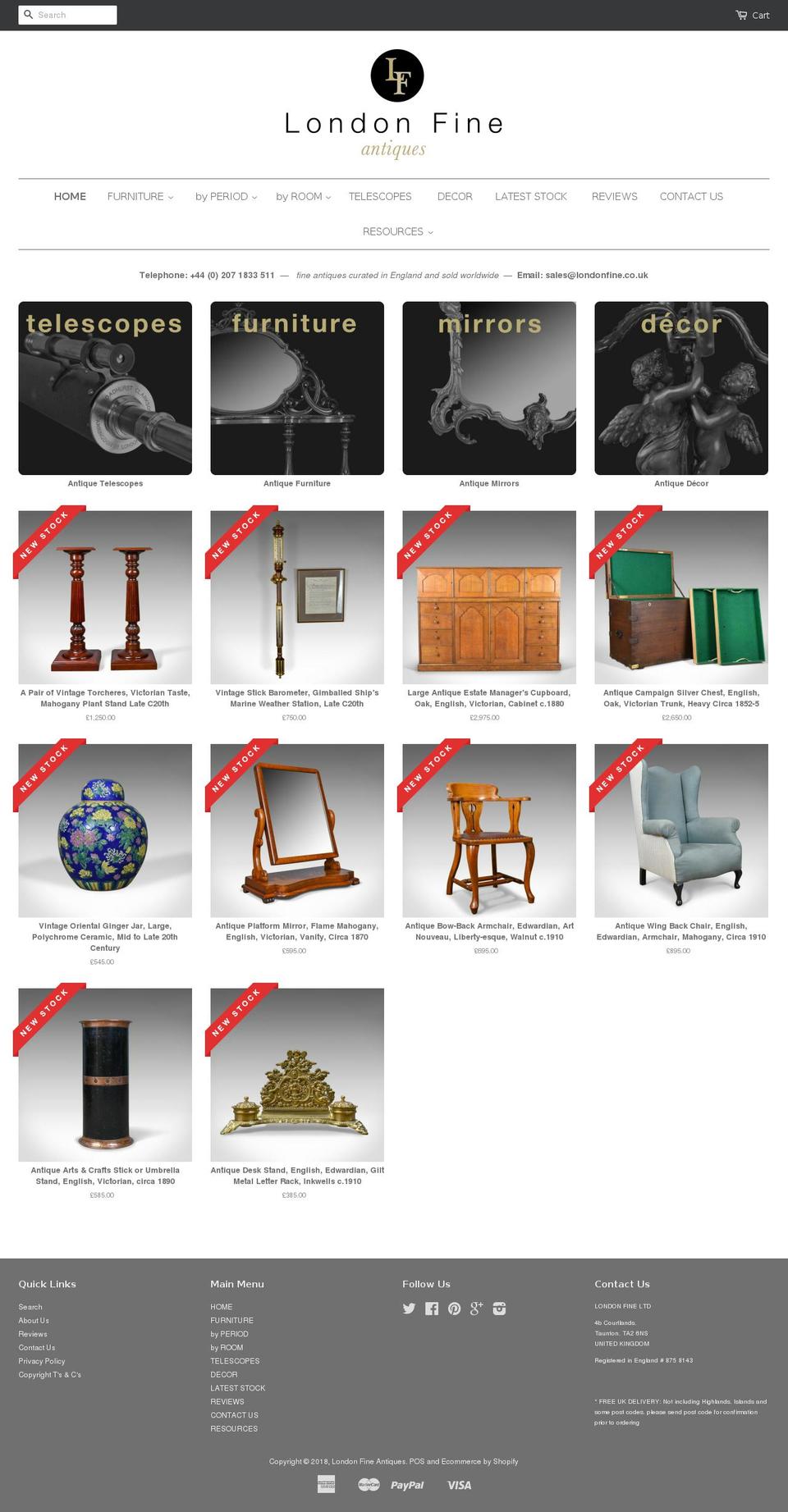 antique-desk.com — Shopify storefront screenshot