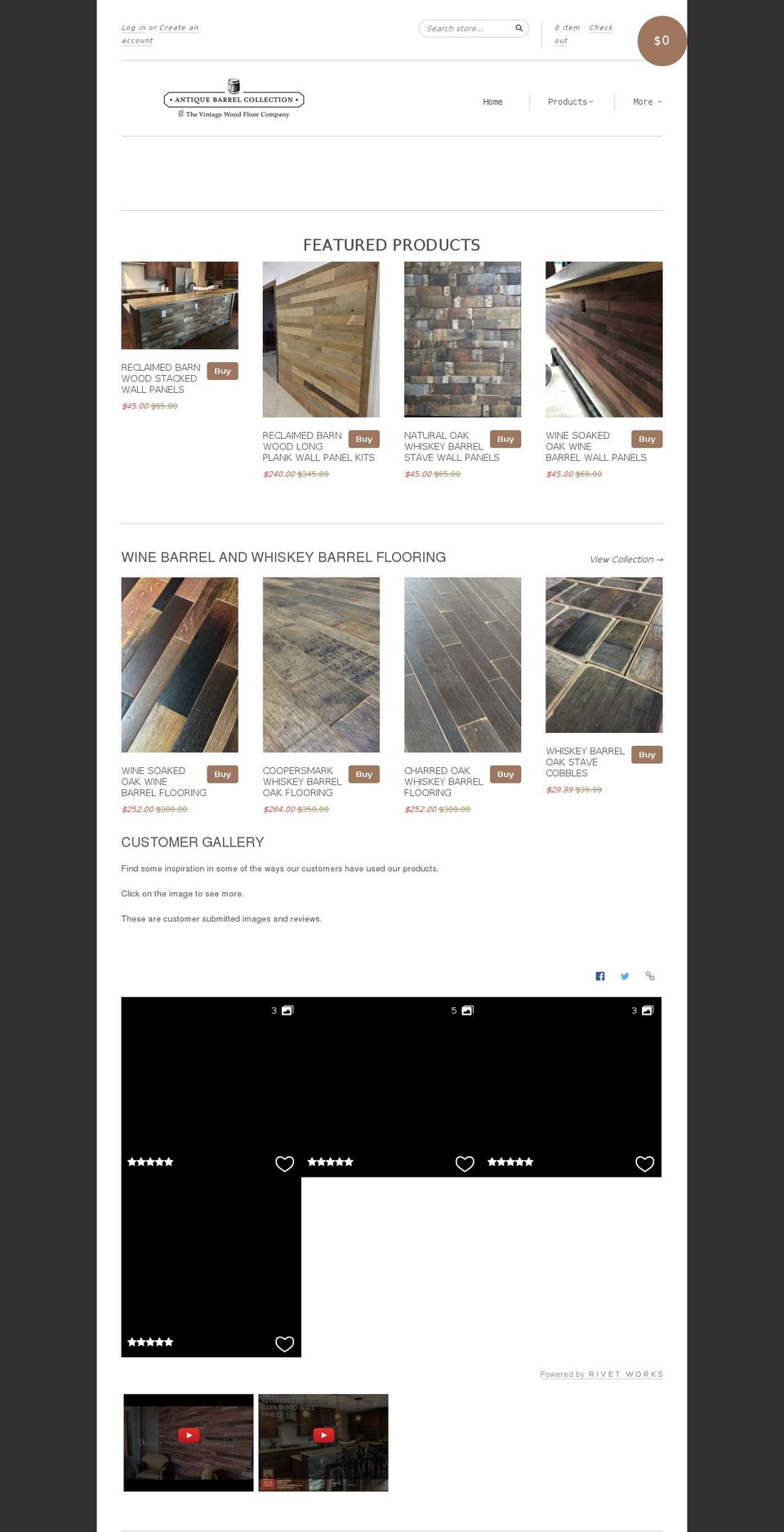 antiquebarrelcollection.com shopify website screenshot