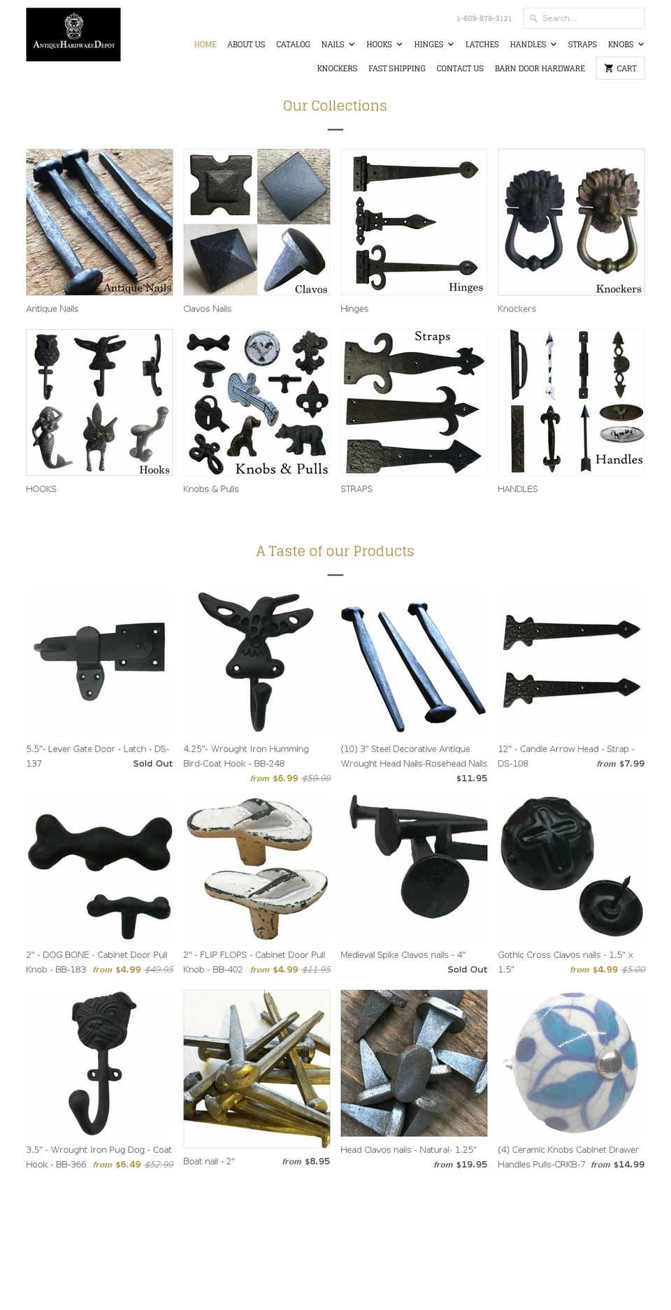 antiquehardwaredepot.com shopify website screenshot