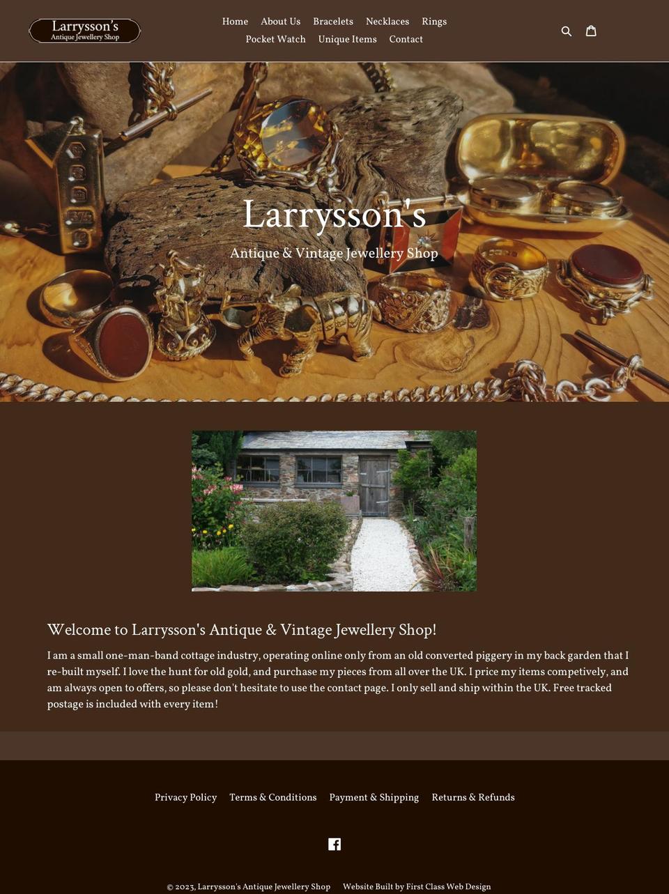 antiquejewelleryshop.com shopify website screenshot