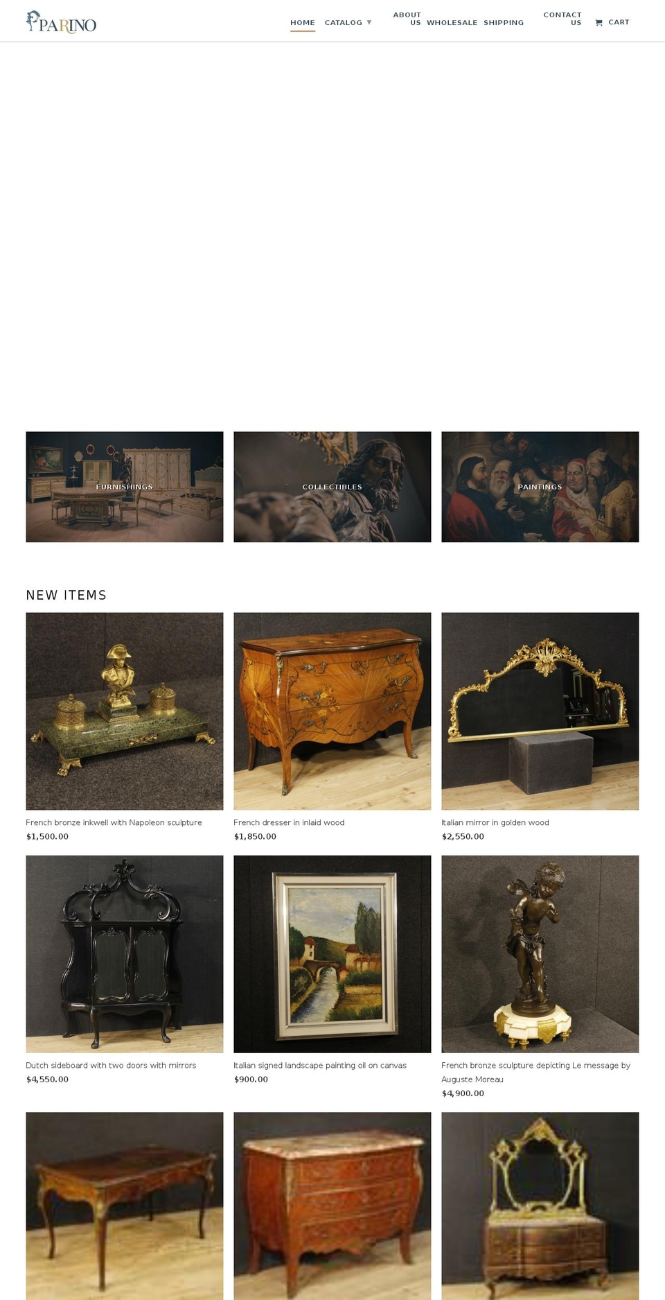 antiquesdecorative.com shopify website screenshot