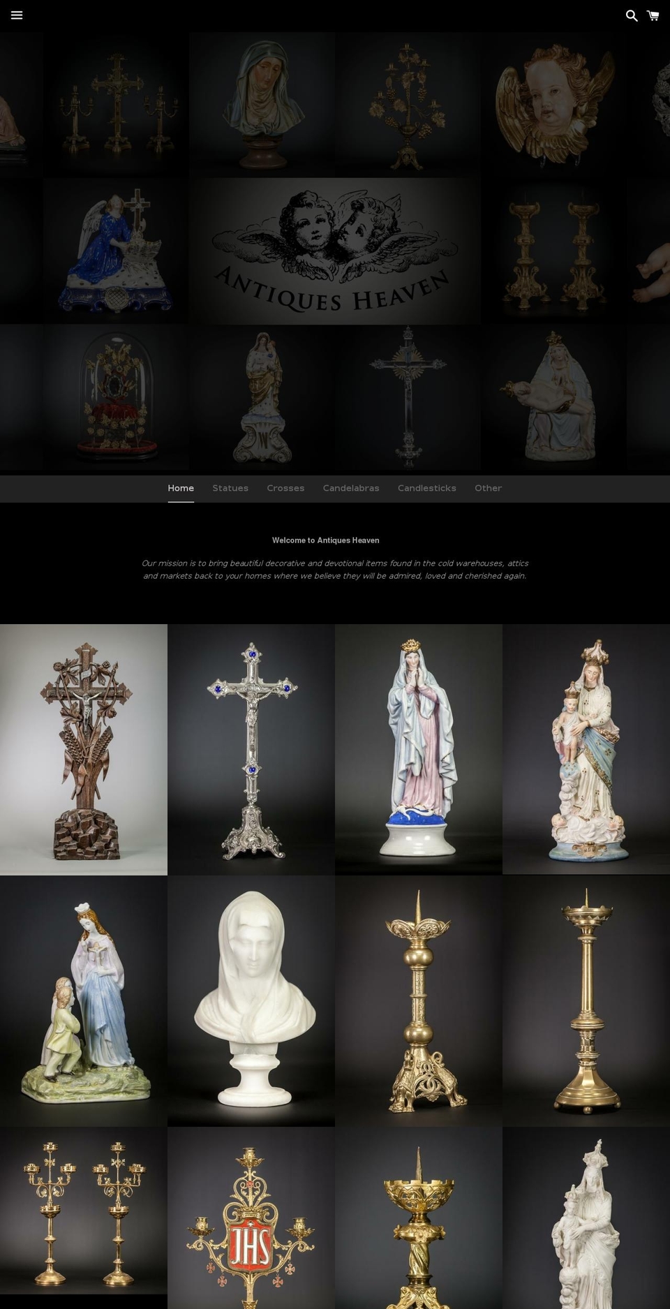 antiquesheaven.com — Shopify storefront screenshot