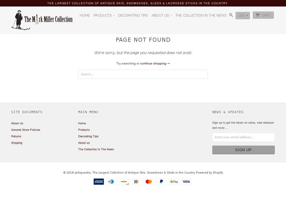 antiqueskates.com — Shopify storefront screenshot
