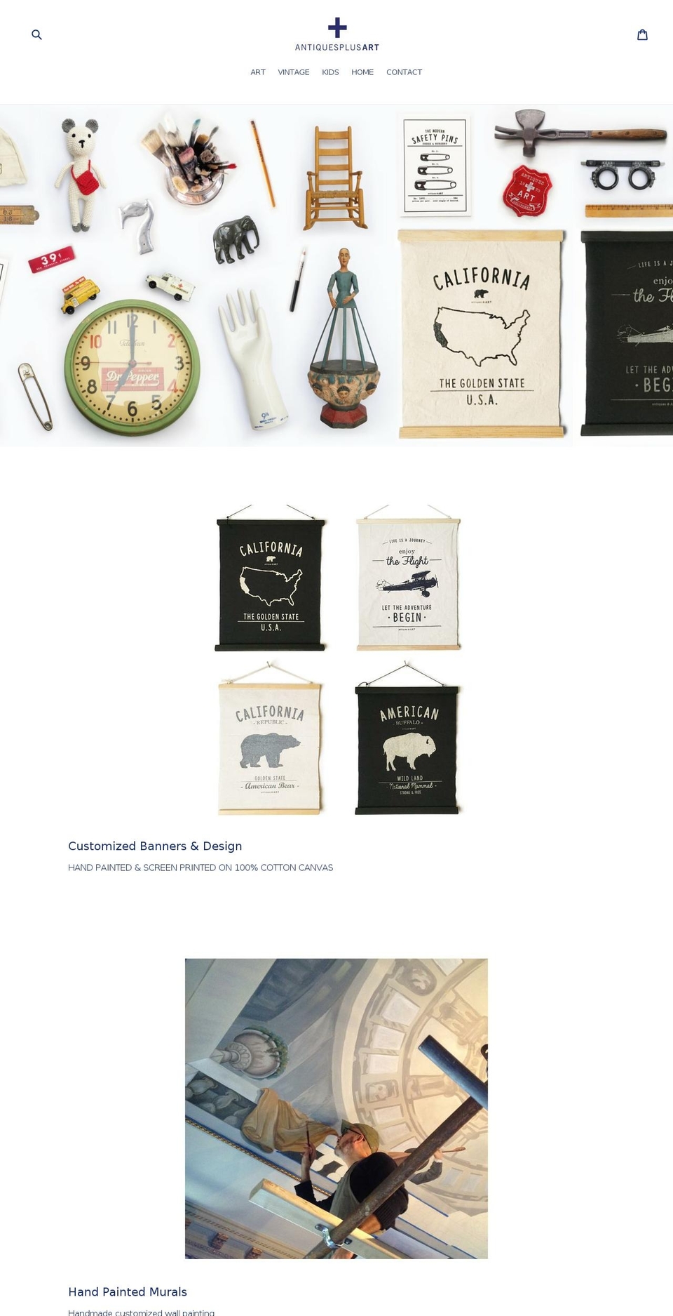 antiquesplusart.com — Shopify storefront screenshot