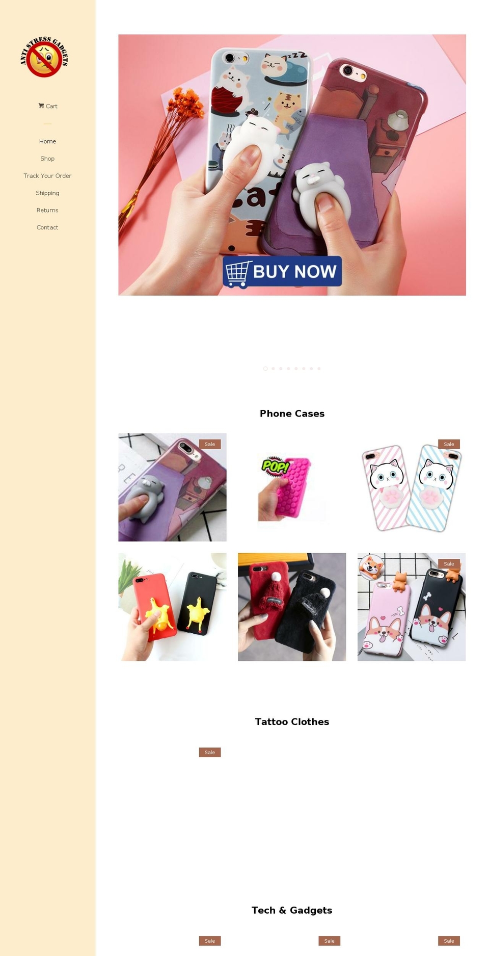 antistressgadgets.com — Shopify storefront screenshot