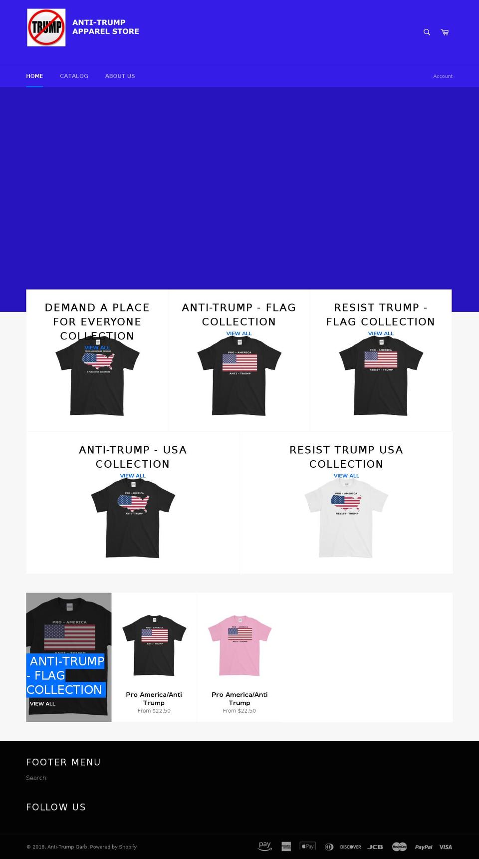 antitrumpgarb.com — Shopify storefront screenshot