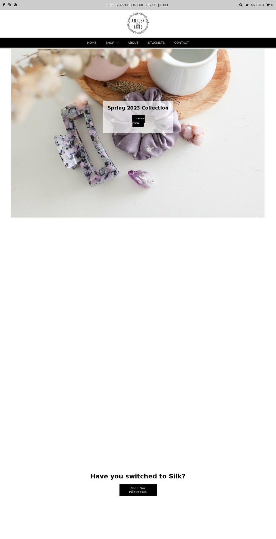 antlerandacre.com shopify website screenshot