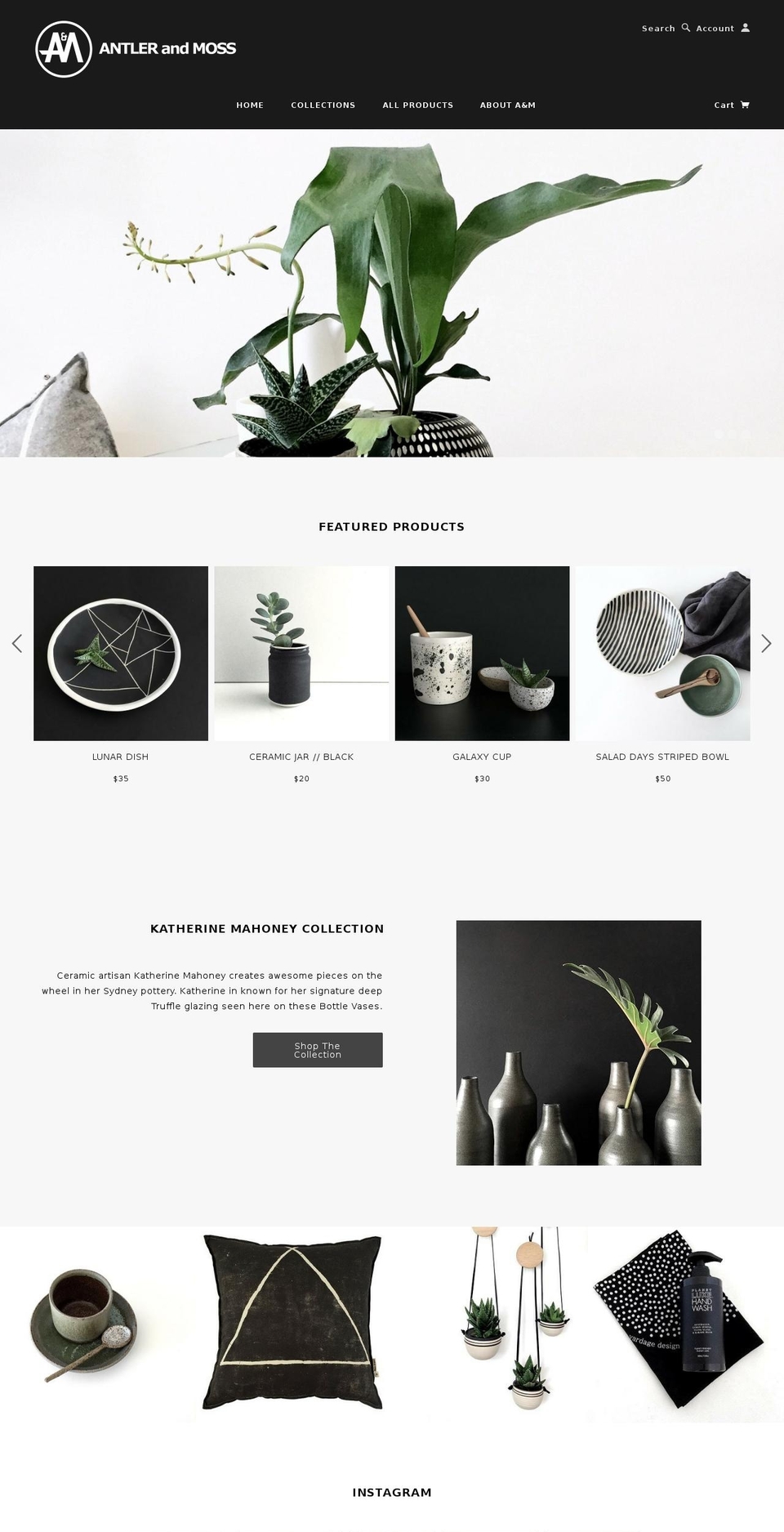 antlermoss.com shopify website screenshot