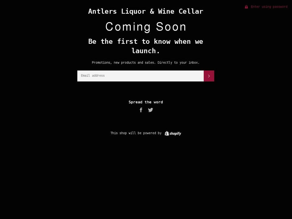 antlersfrisco.com shopify website screenshot