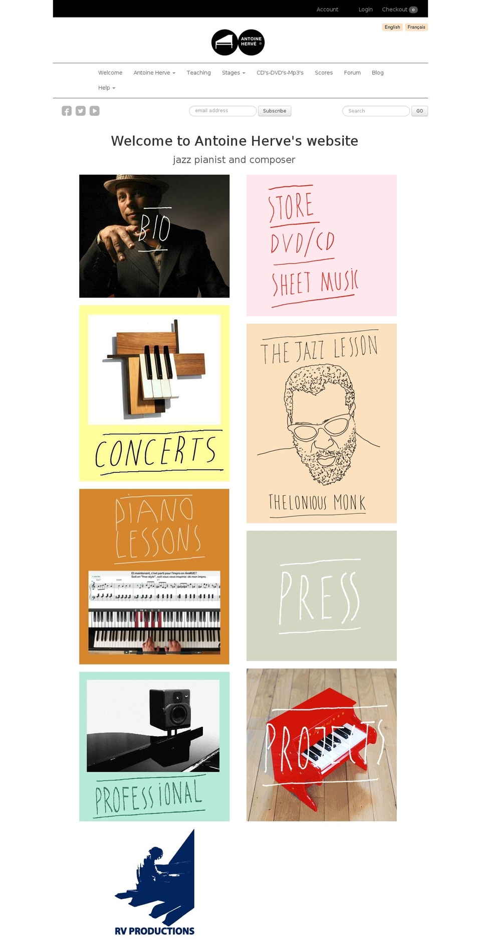 antoine-herve.com shopify website screenshot