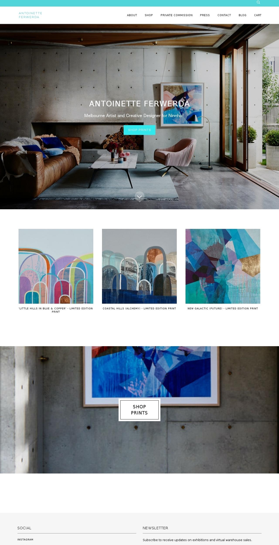 antoinetteferwerda.com shopify website screenshot