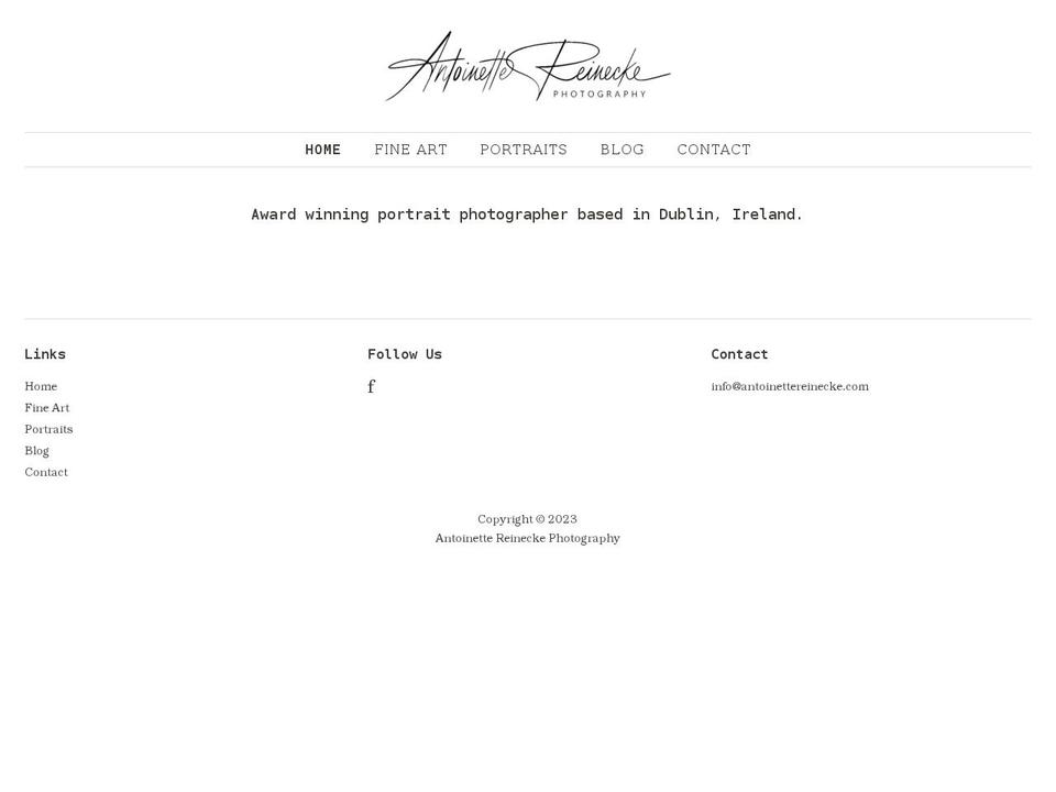 antoinettereinecke.com shopify website screenshot