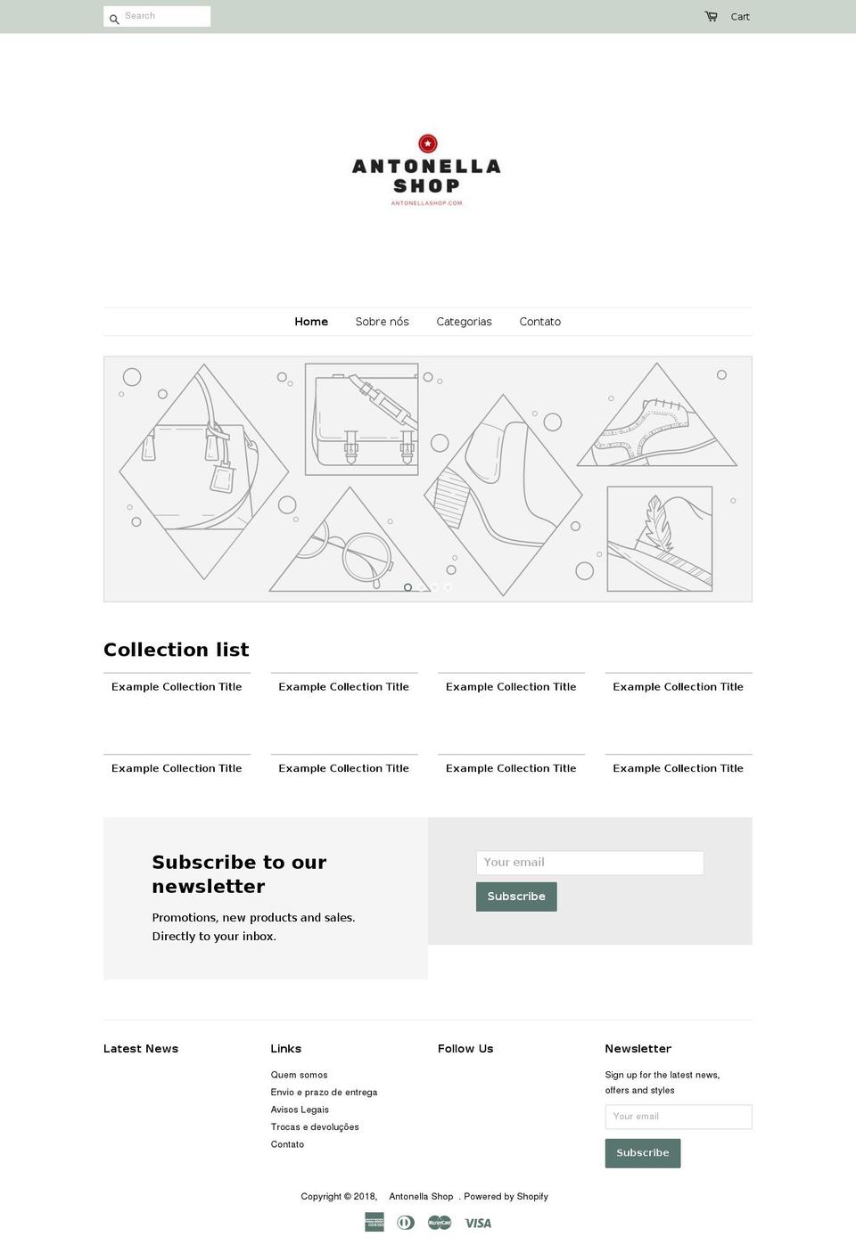 antonellashop.com — Shopify storefront screenshot