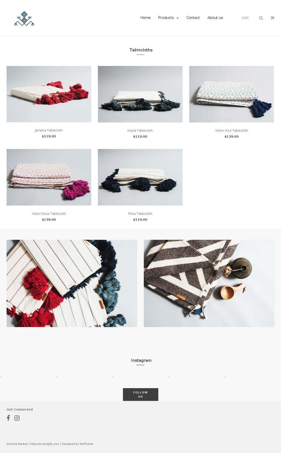 antoniamarket.com — Shopify storefront screenshot