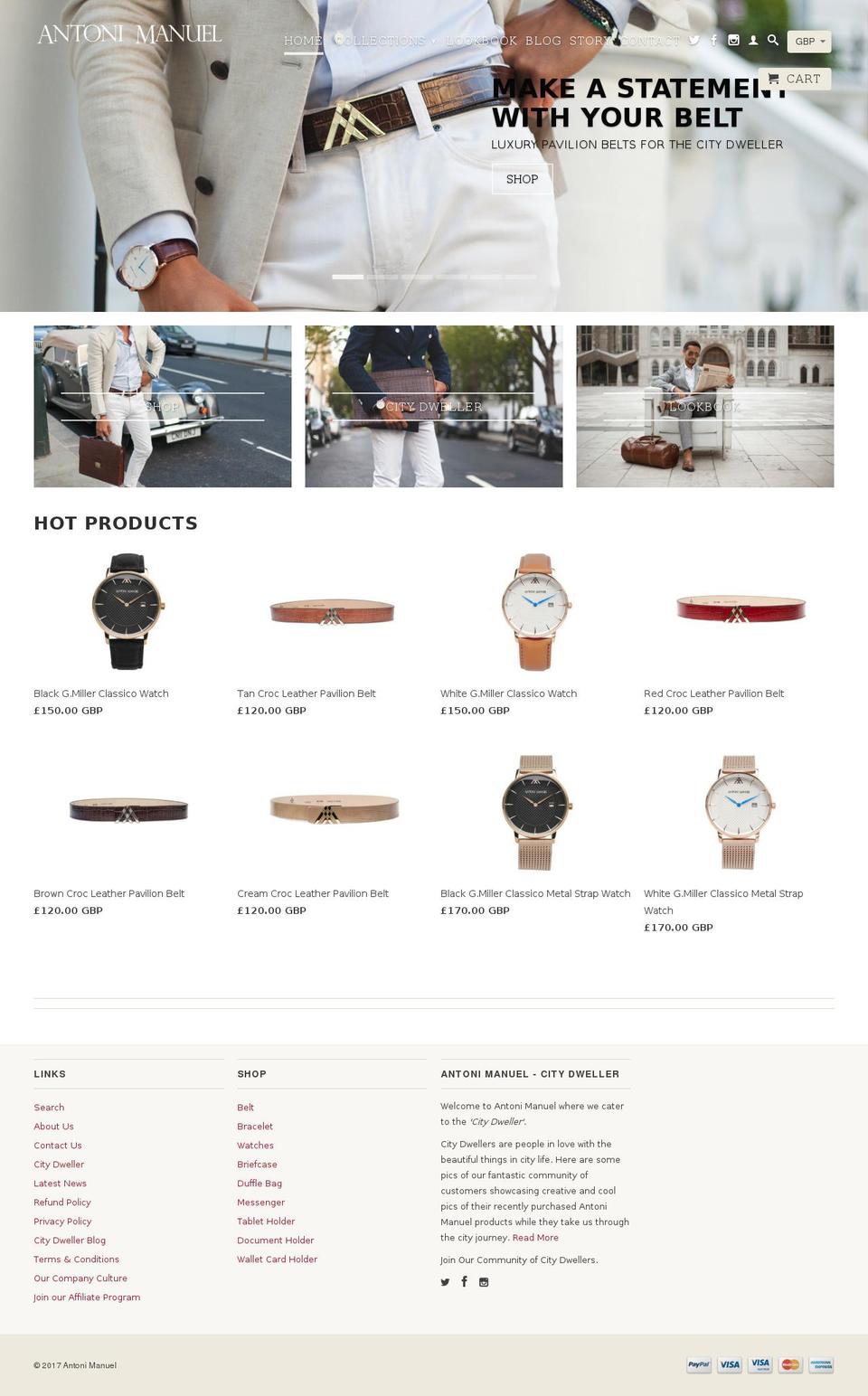 antonimanuel.com shopify website screenshot
