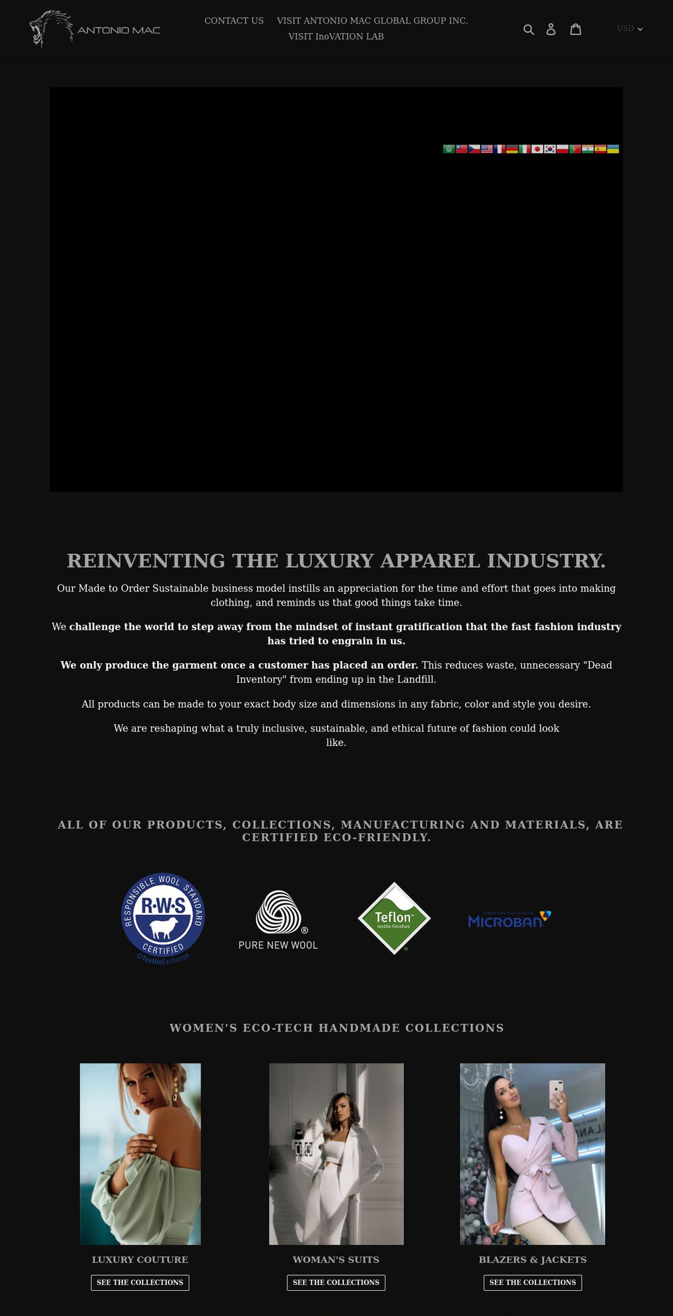 antoniomac.com shopify website screenshot