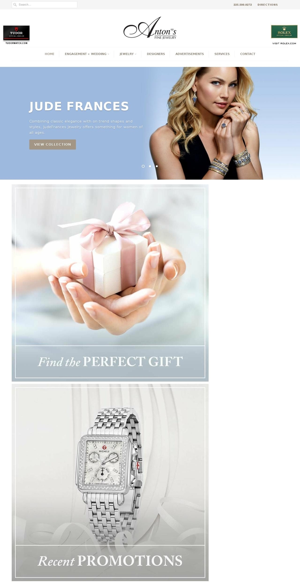 antonsfinejewelry.com shopify website screenshot