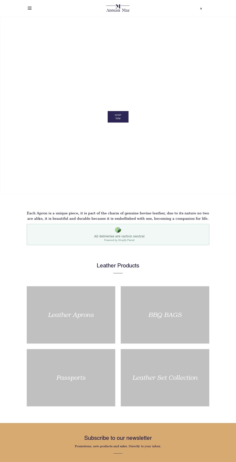 antuanmaz.com shopify website screenshot