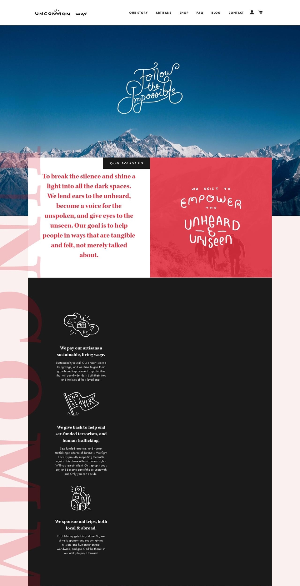 anuncommonway.com — Shopify storefront screenshot
