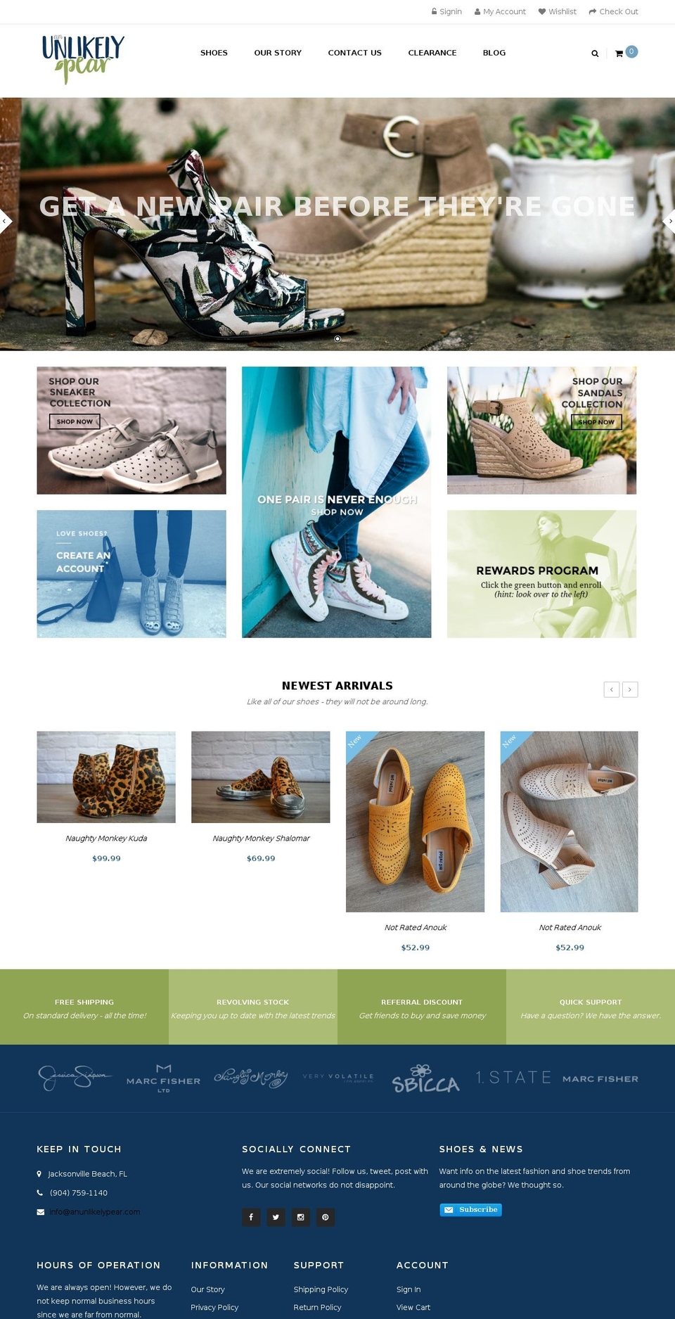 anunlikelypear.com shopify website screenshot