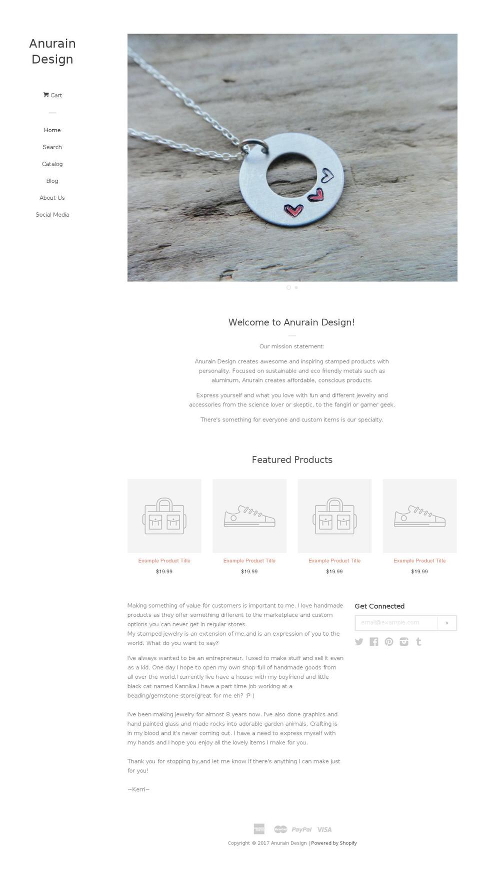 anurain.com shopify website screenshot
