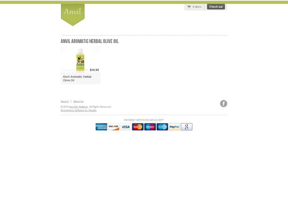 anviloil.com — Shopify storefront screenshot
