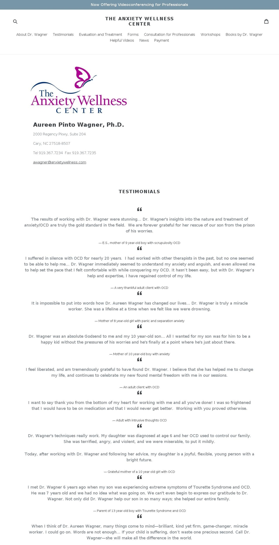 anxietywellness.com shopify website screenshot