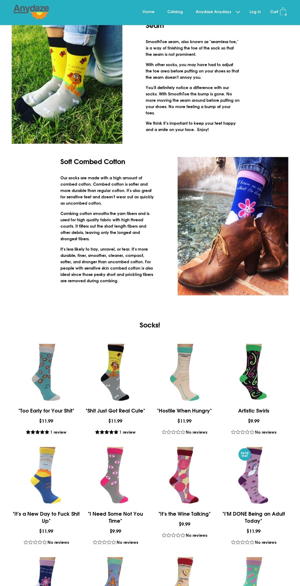 anydazecompany.com — Shopify storefront screenshot