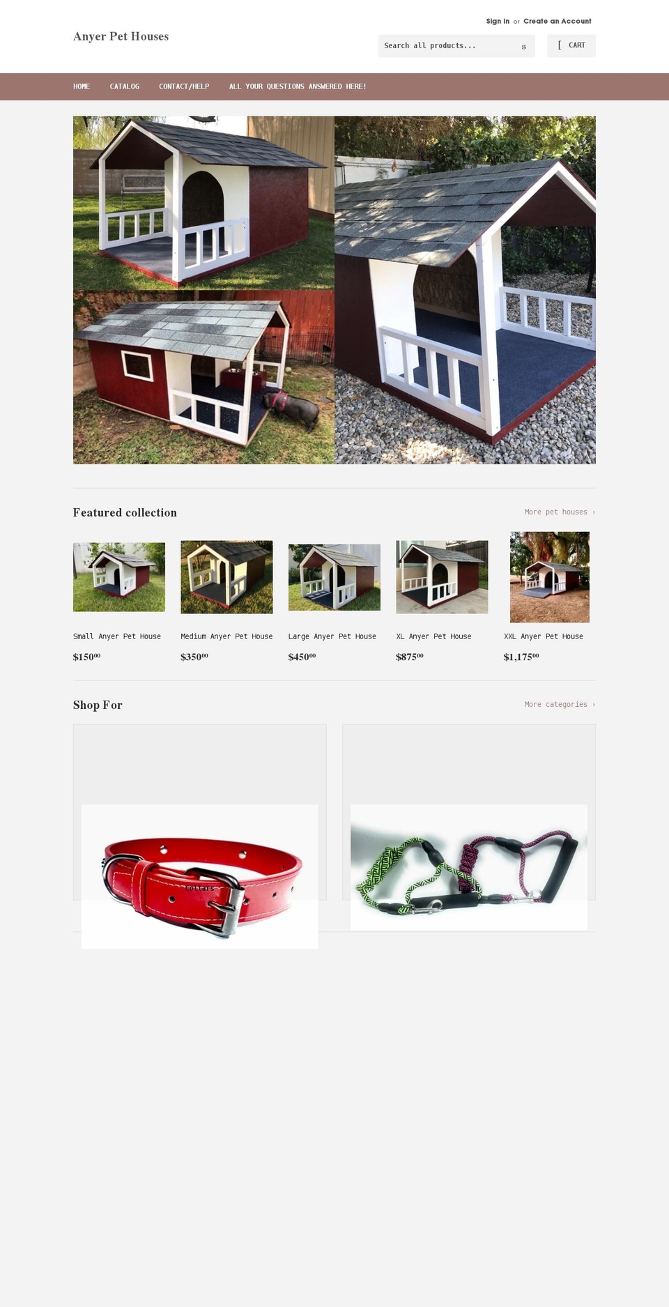 anyerpethouses.com shopify website screenshot