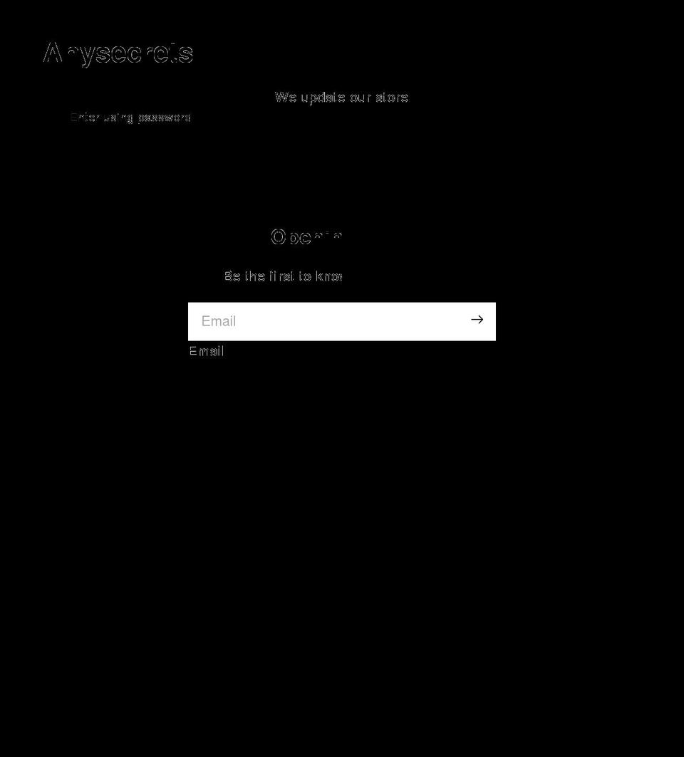 anysecrets.com shopify website screenshot