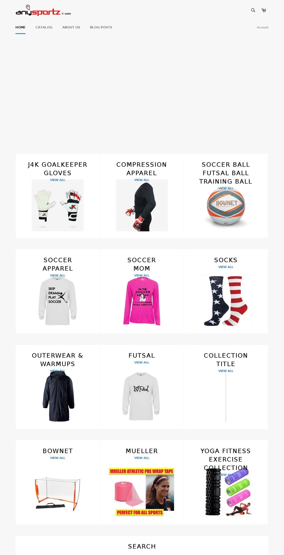 anysportz.com — Shopify storefront screenshot