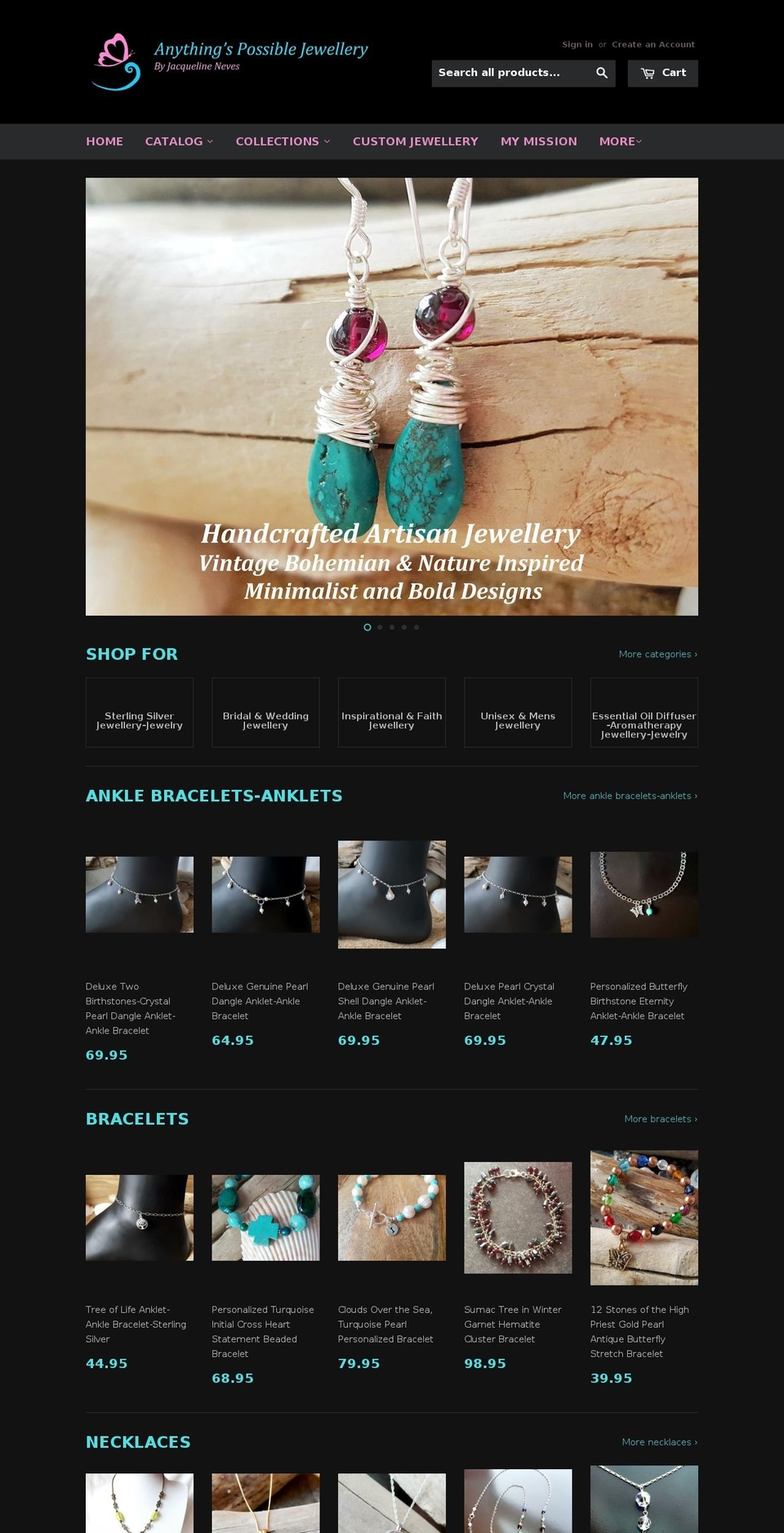 anythingspossiblejewellery.ca shopify website screenshot