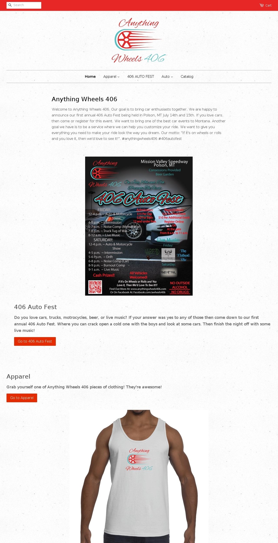 anythingwheels406.com — Shopify storefront screenshot