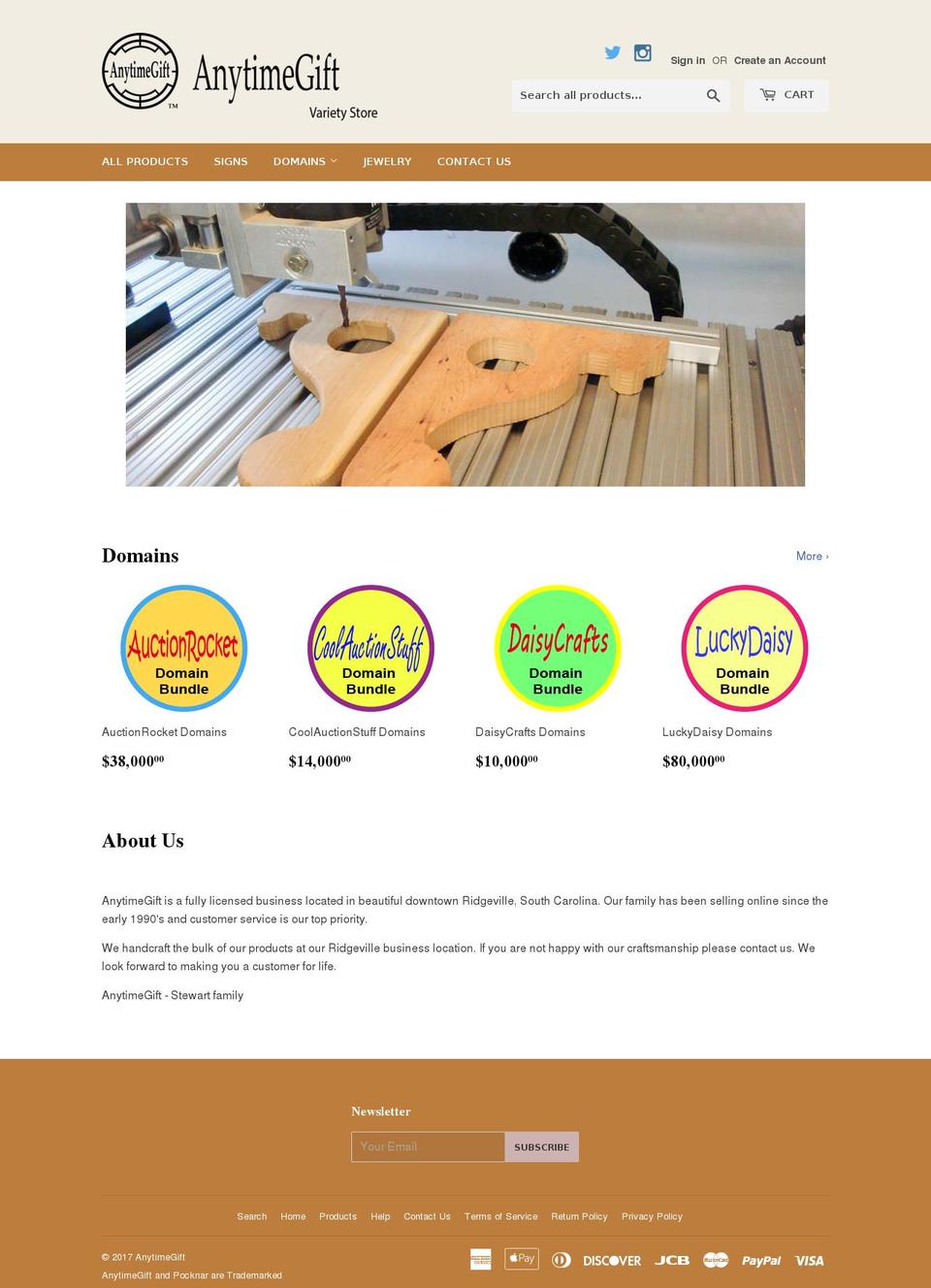 anytimegift.net shopify website screenshot