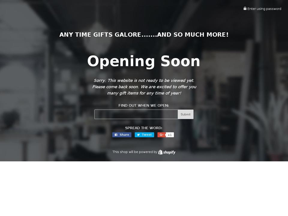 anytimegiftsgalore.com shopify website screenshot