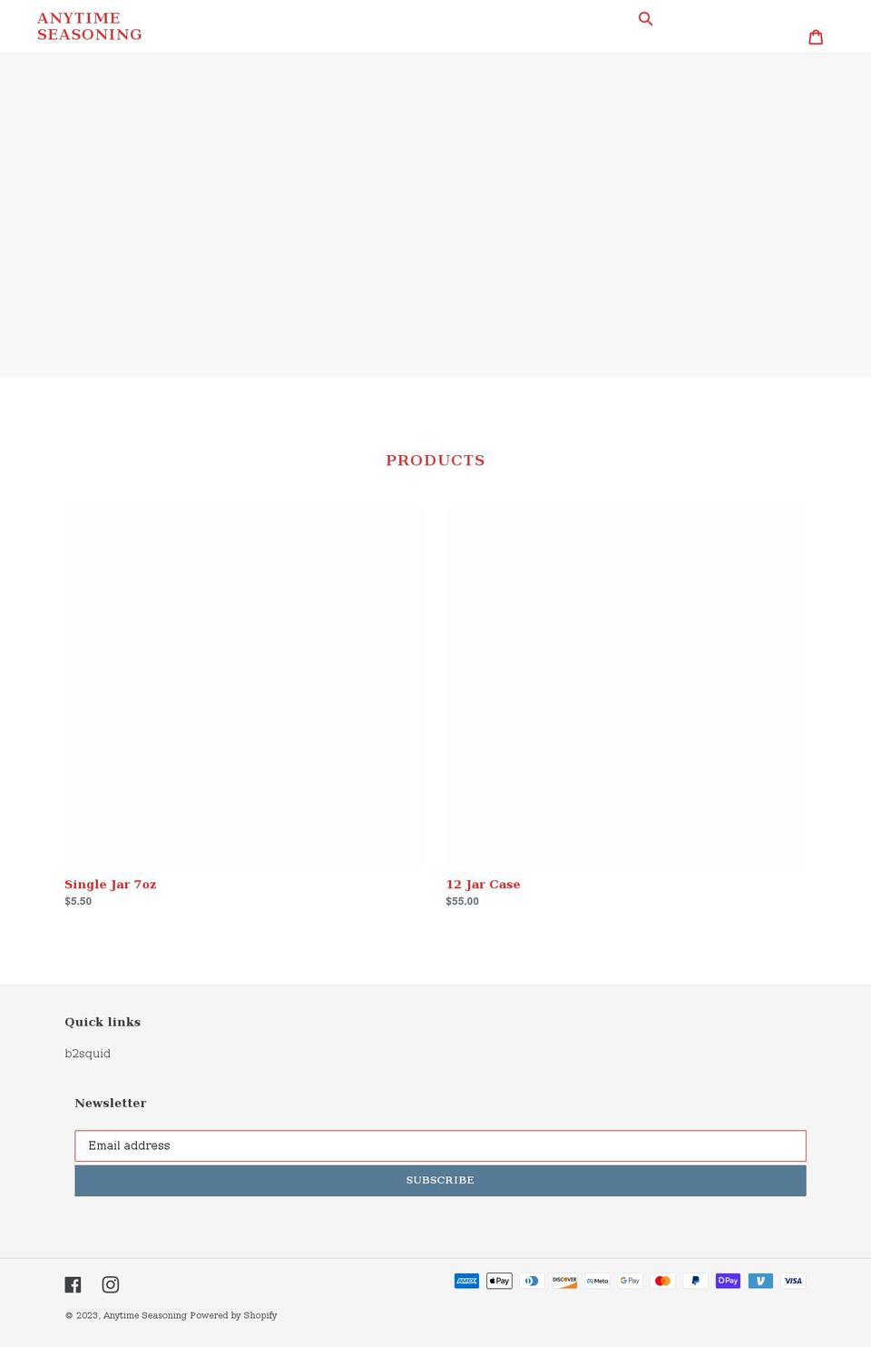 anytimeseasoning.com shopify website screenshot