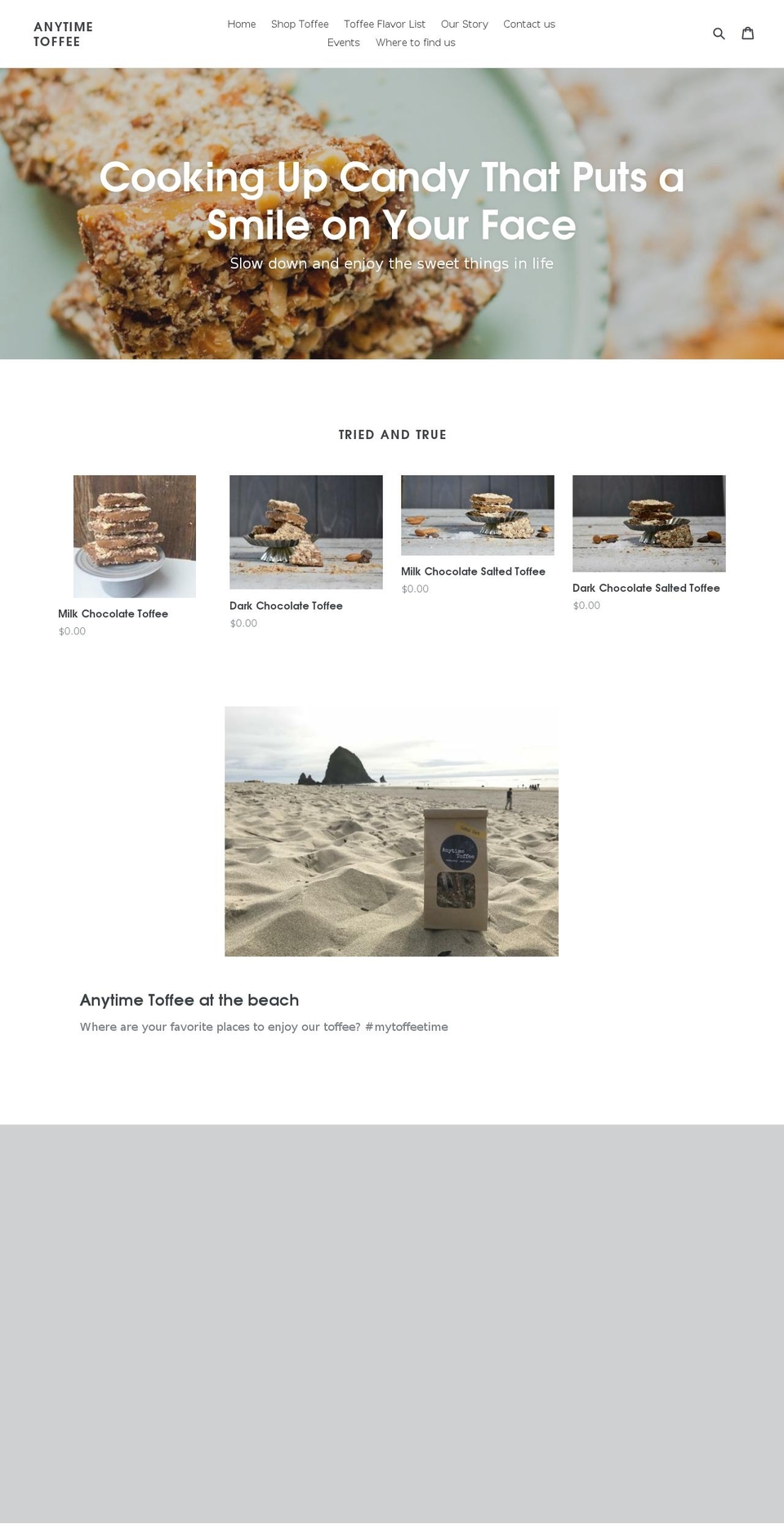 anytimetoffee.com — Shopify storefront screenshot