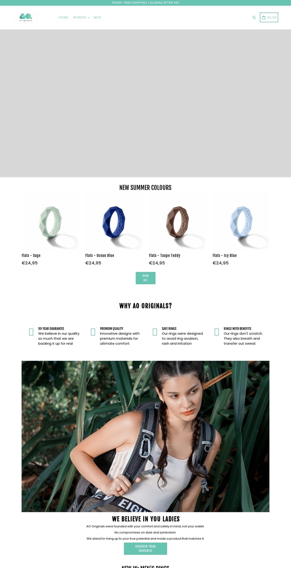 ao-originals.com shopify website screenshot