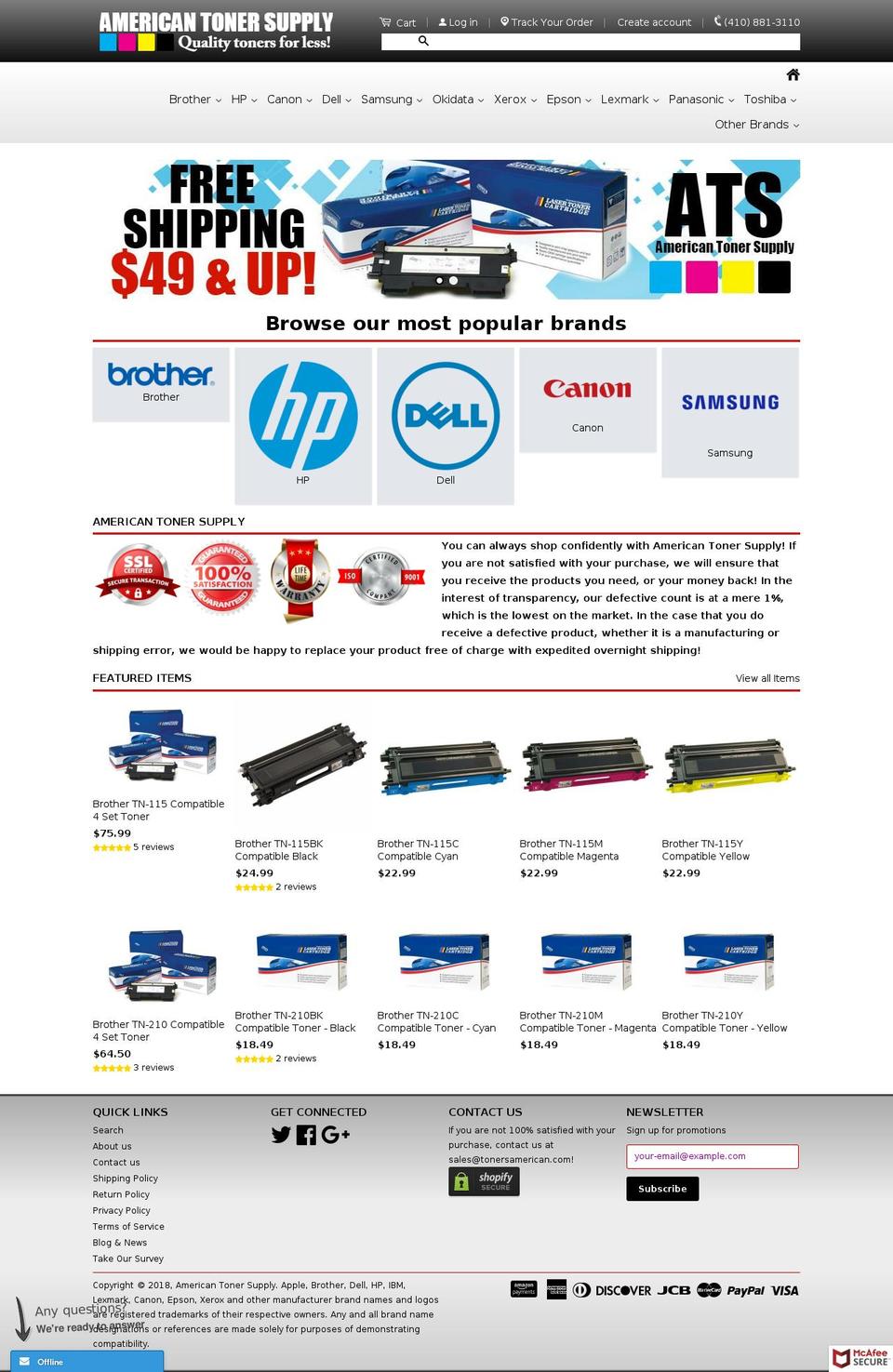 aofficesupply.com — Shopify storefront screenshot