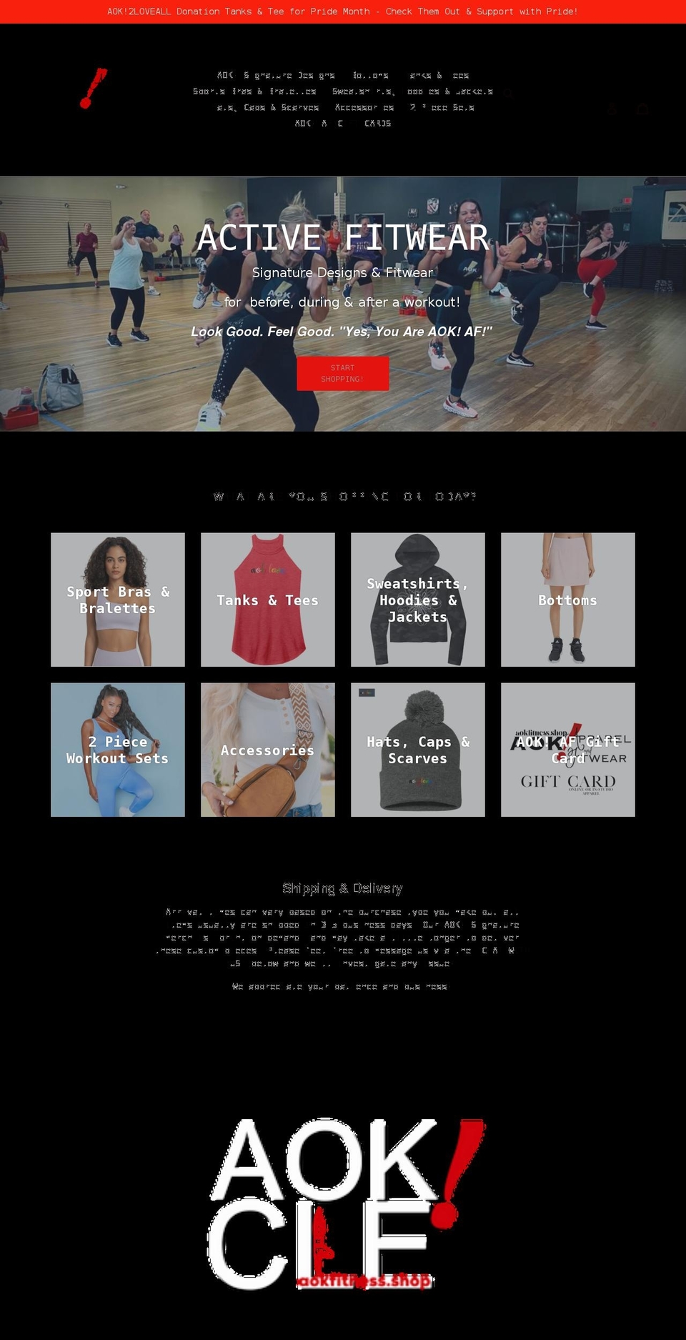 aokfitness.shop shopify website screenshot