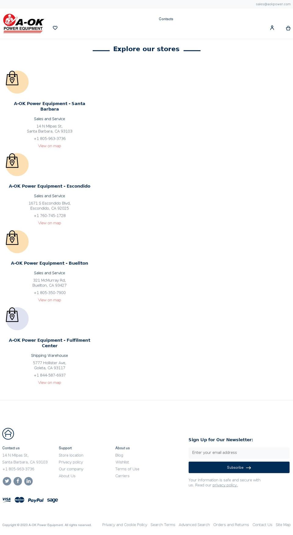 aokpower.com shopify website screenshot