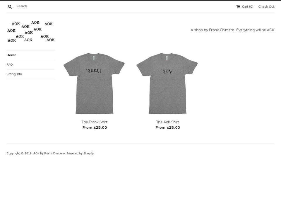 aokshop.co shopify website screenshot