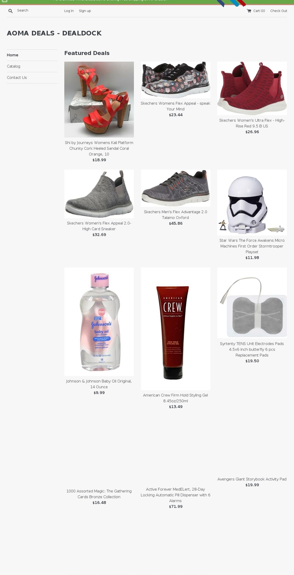 aomadeals.com — Shopify storefront screenshot