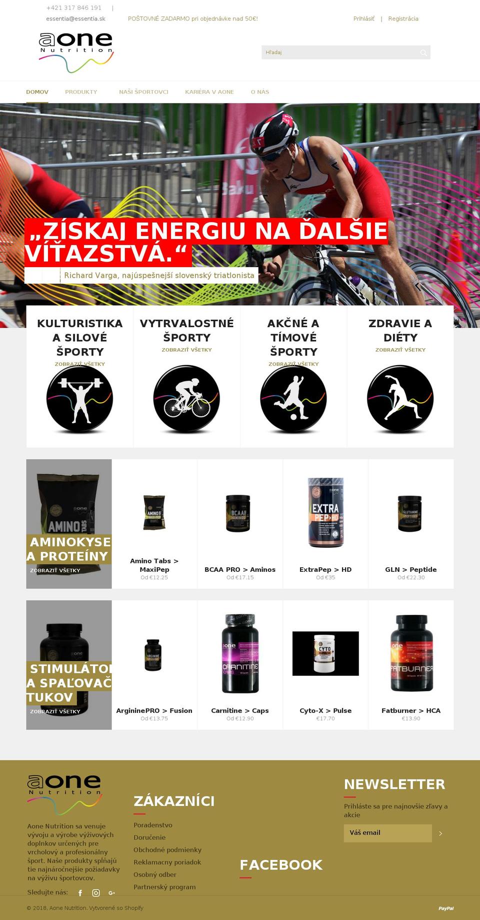 aonenutrition.net shopify website screenshot